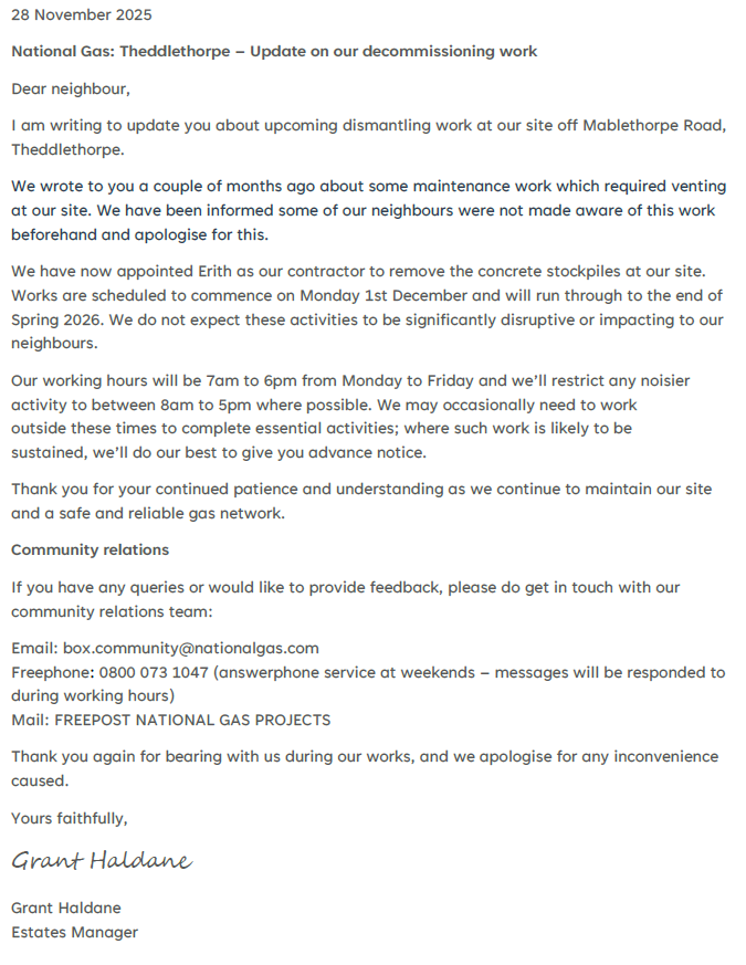 National Gas update 28.11.25